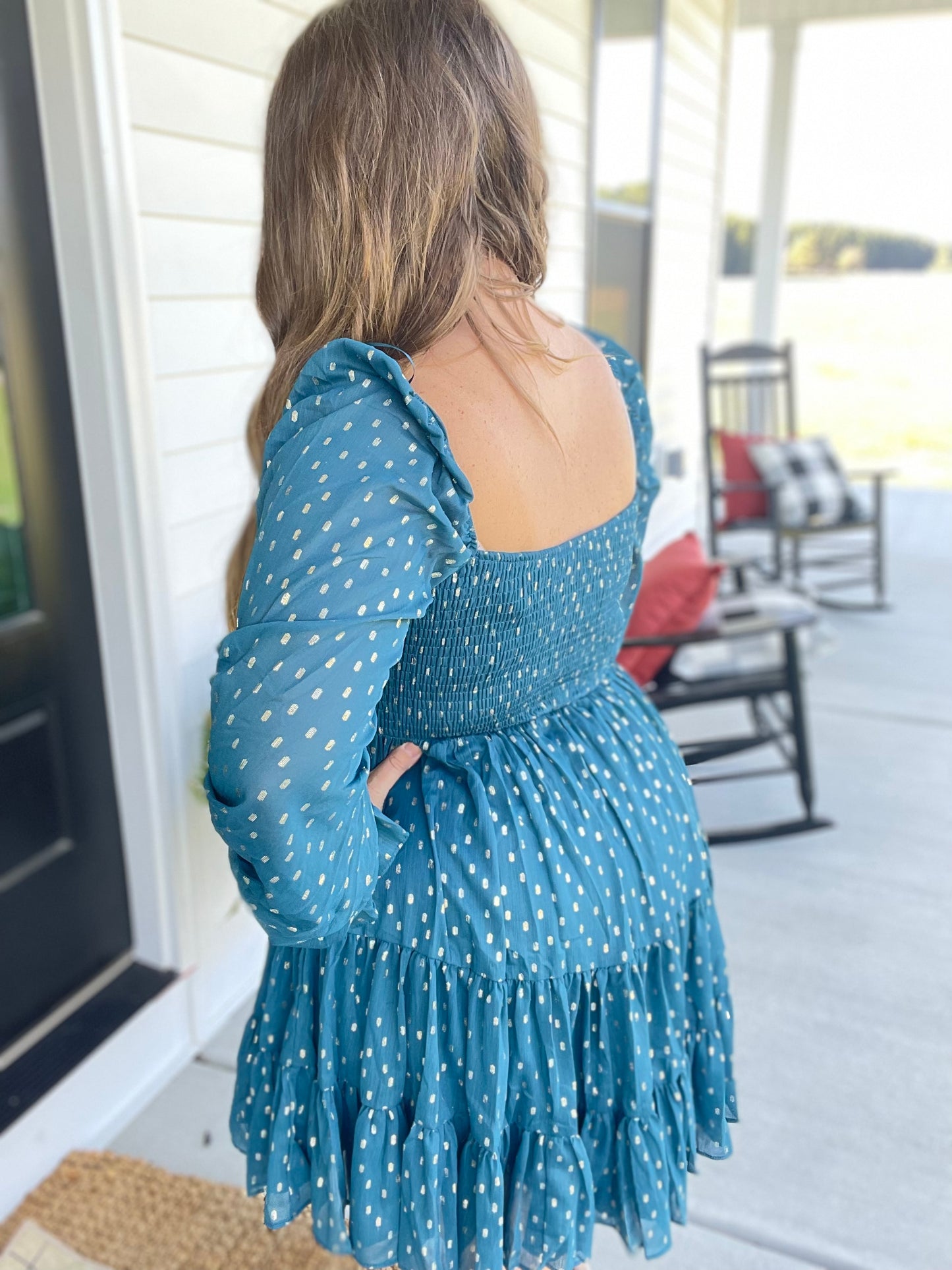 Mindy Teal Dress