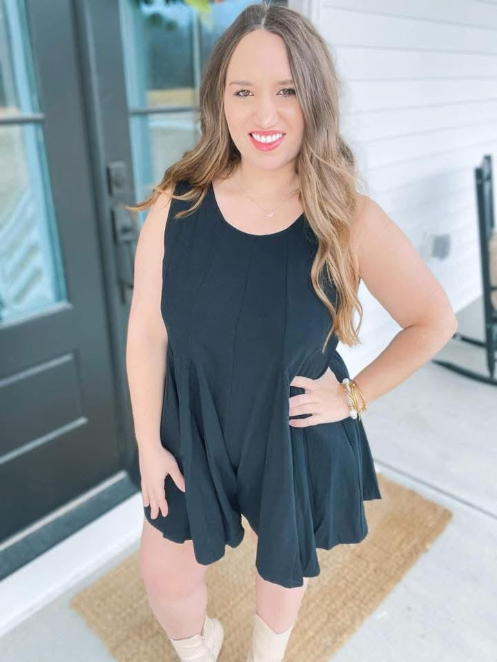 Lucille Romper (Black)