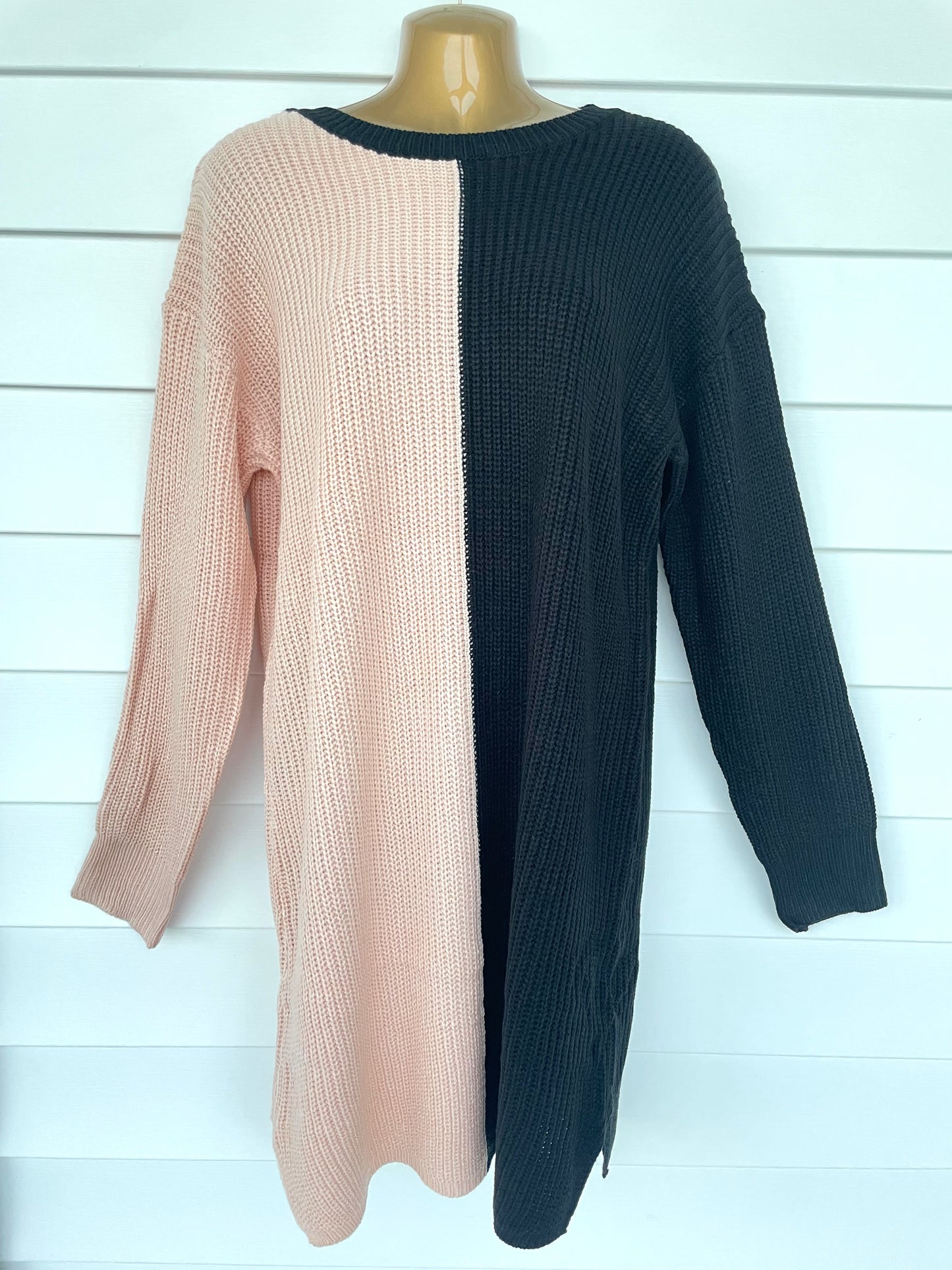 2 Tone Sweater Dress