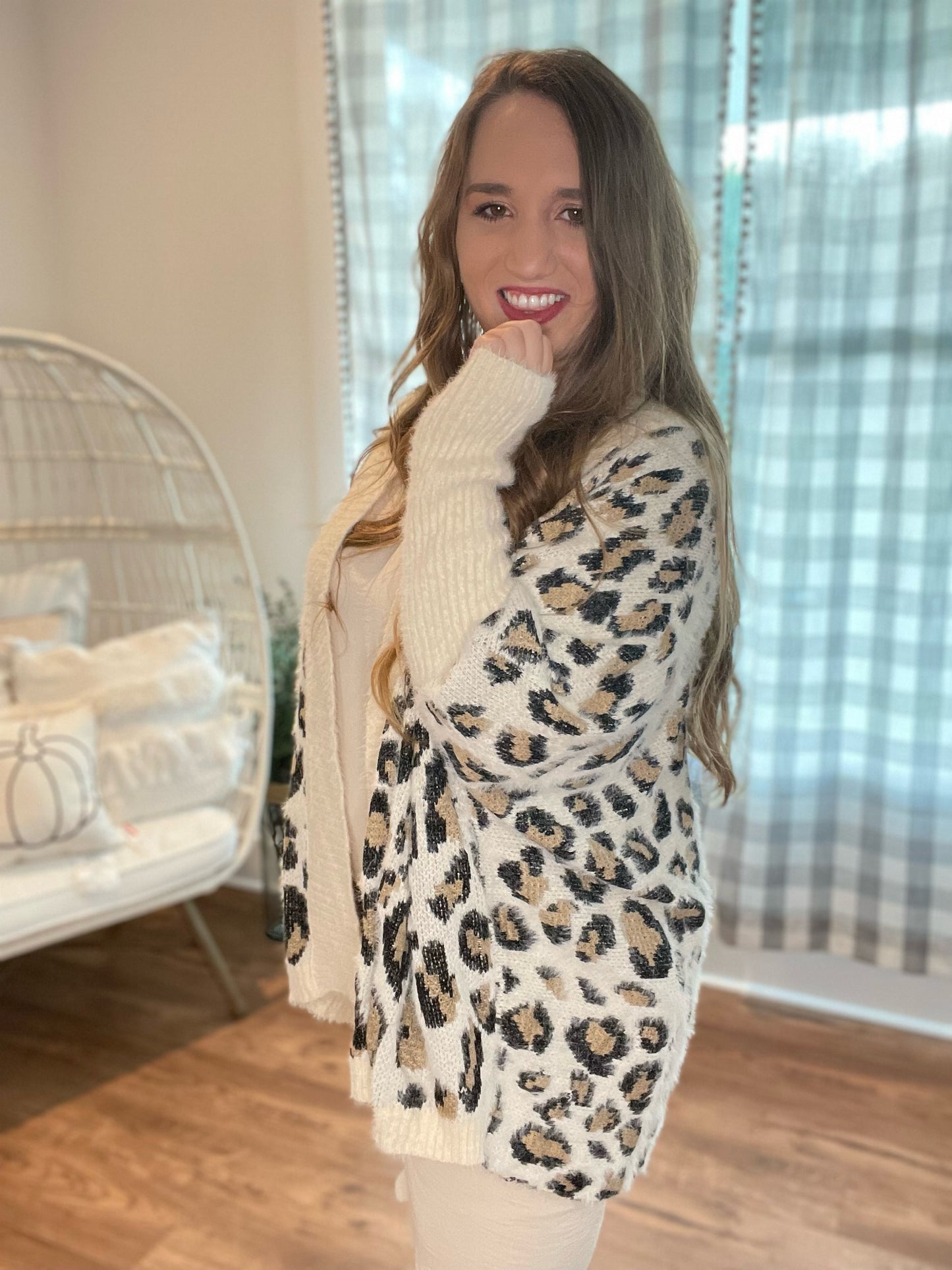 Let’s get cozy draped IVORY cardigan