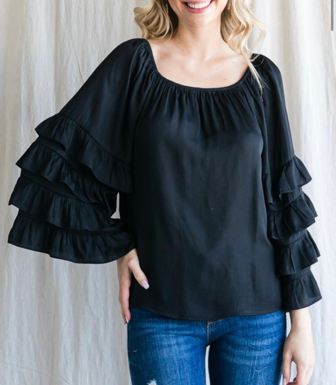 Keri Ruffle Sleeve Top