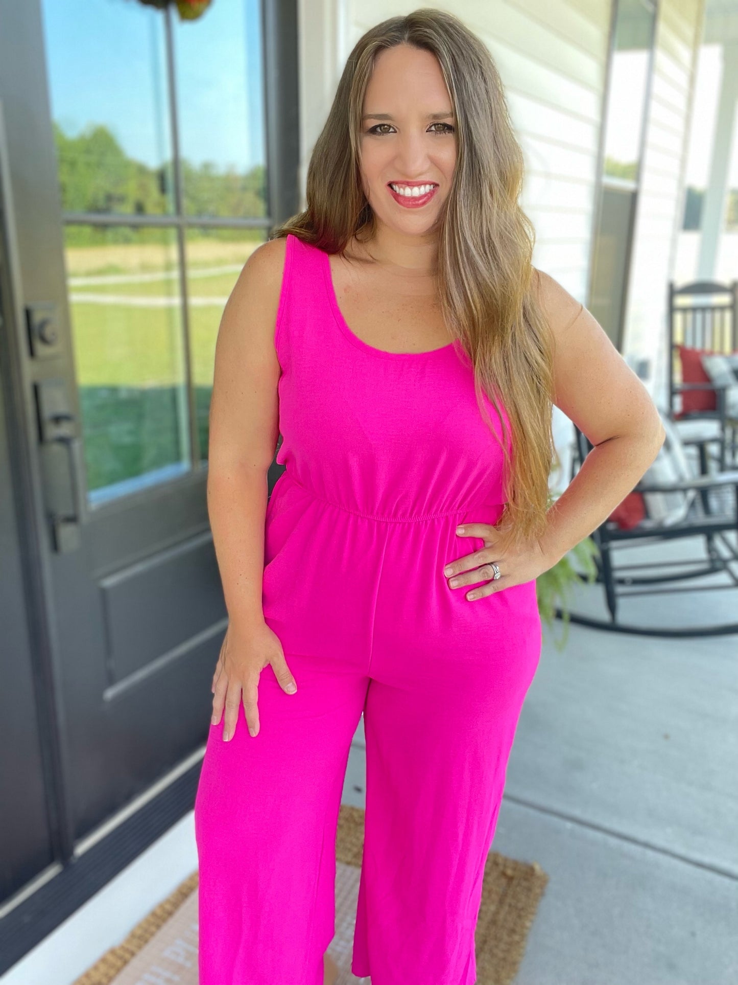 Hollie Hot Pink Jumpsuit