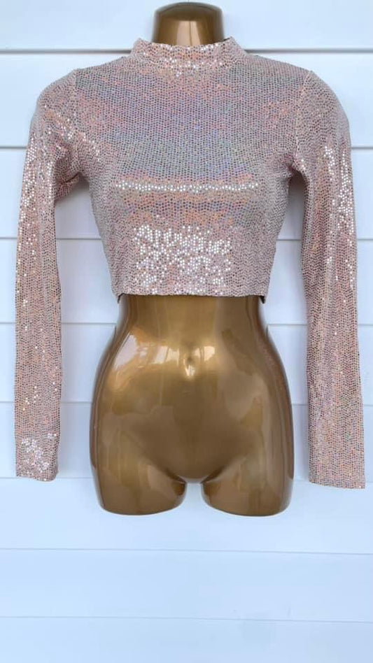 Sequin Crop Top