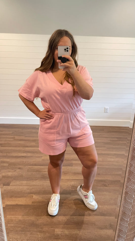 Linsey Pink Romper