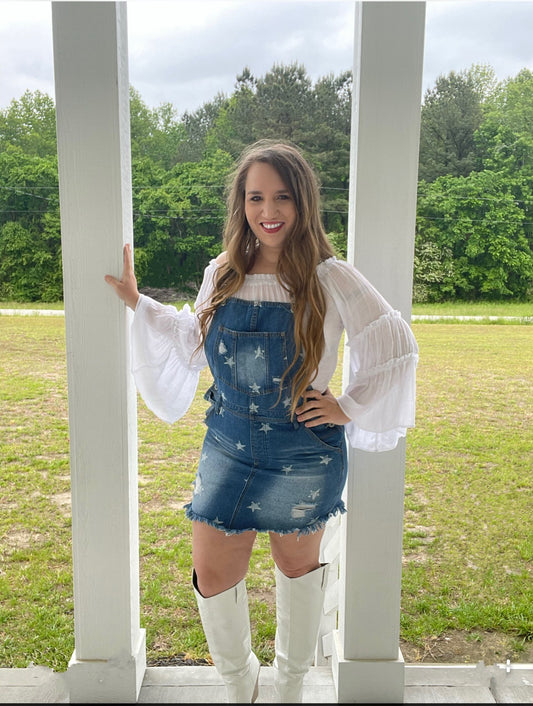 Amy Denim Overall Dress