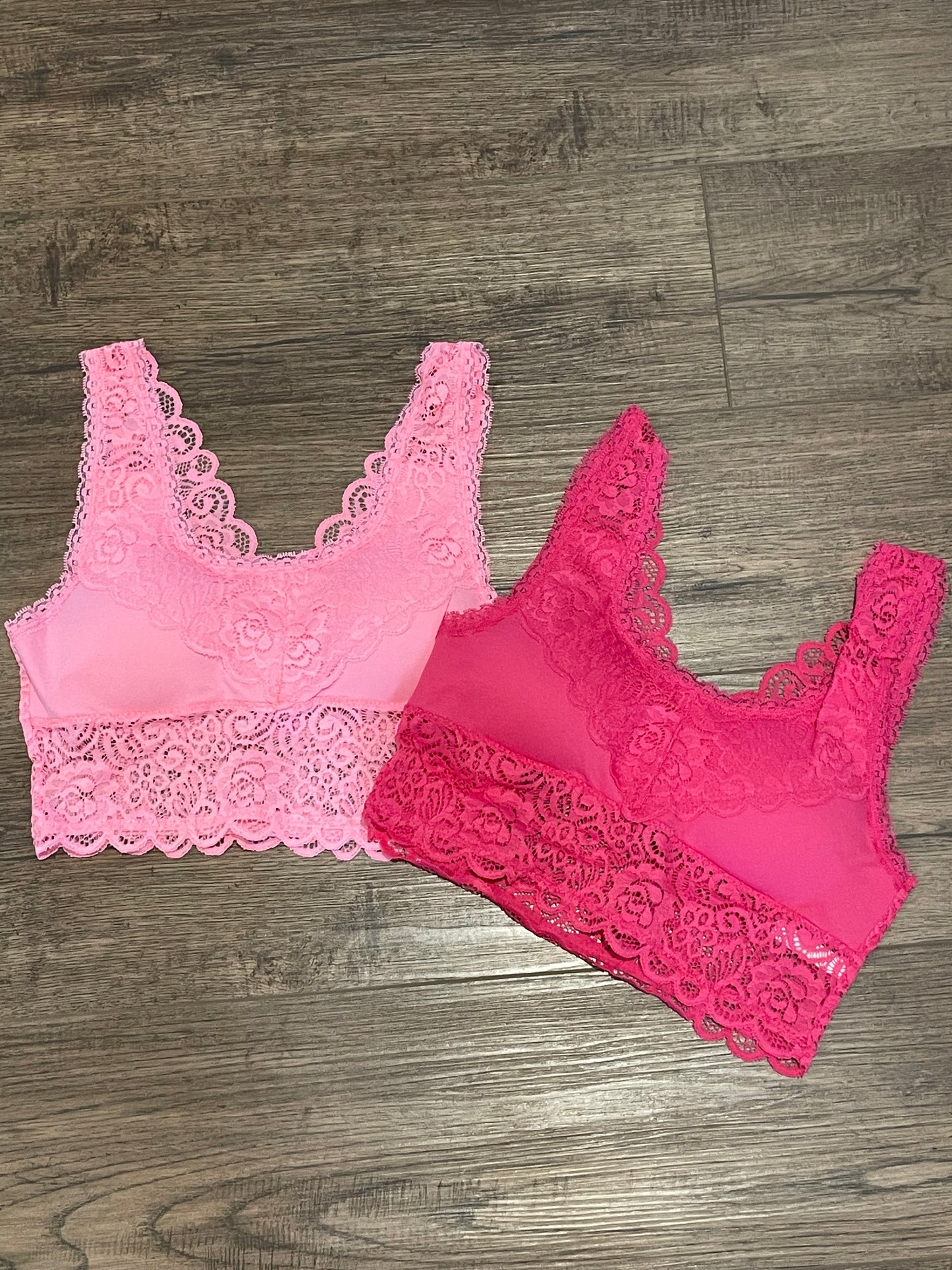 2 pack Lace Padded Bralettes