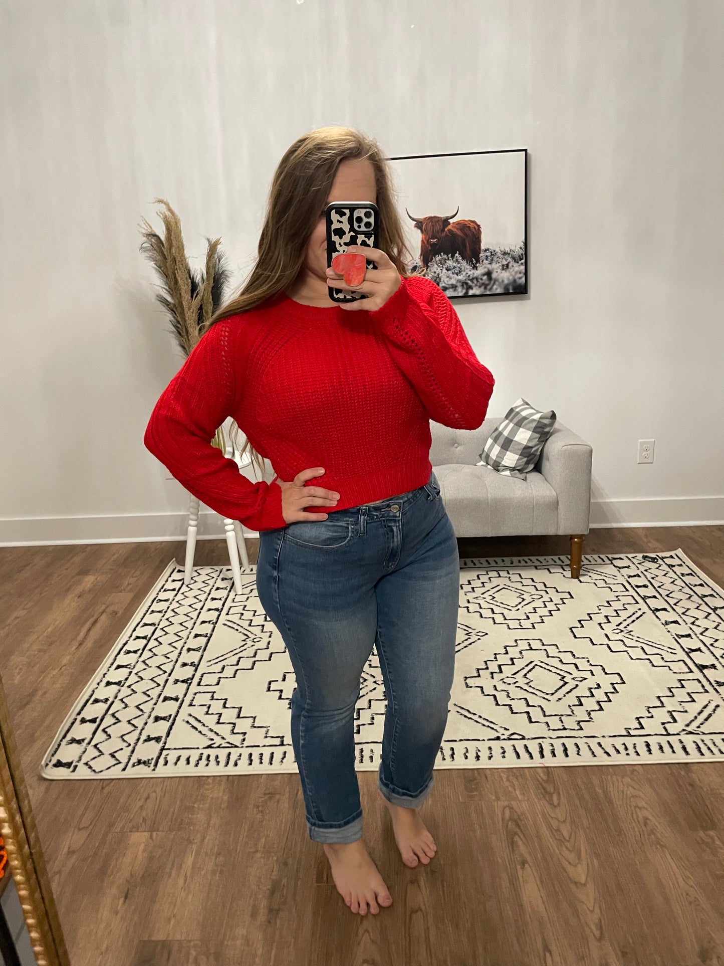 Jade Cropped Sweater