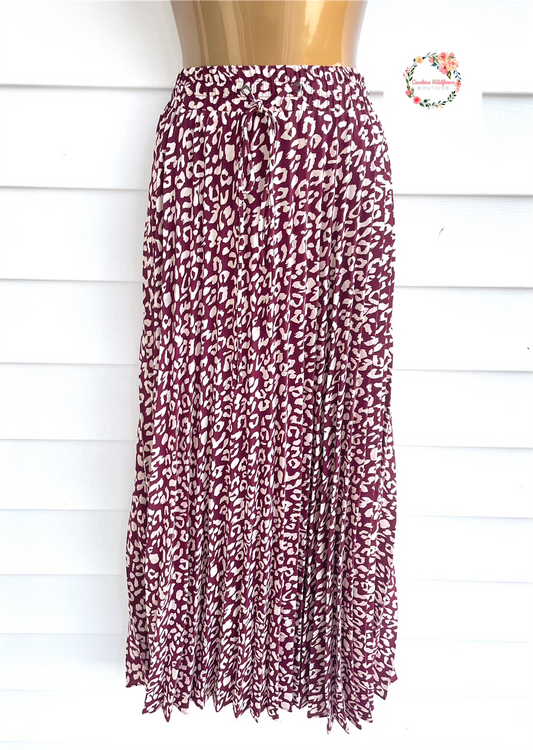 Pleated Maxi Skirt