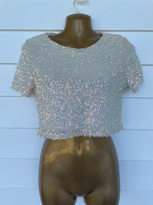 Sequin Crop Top