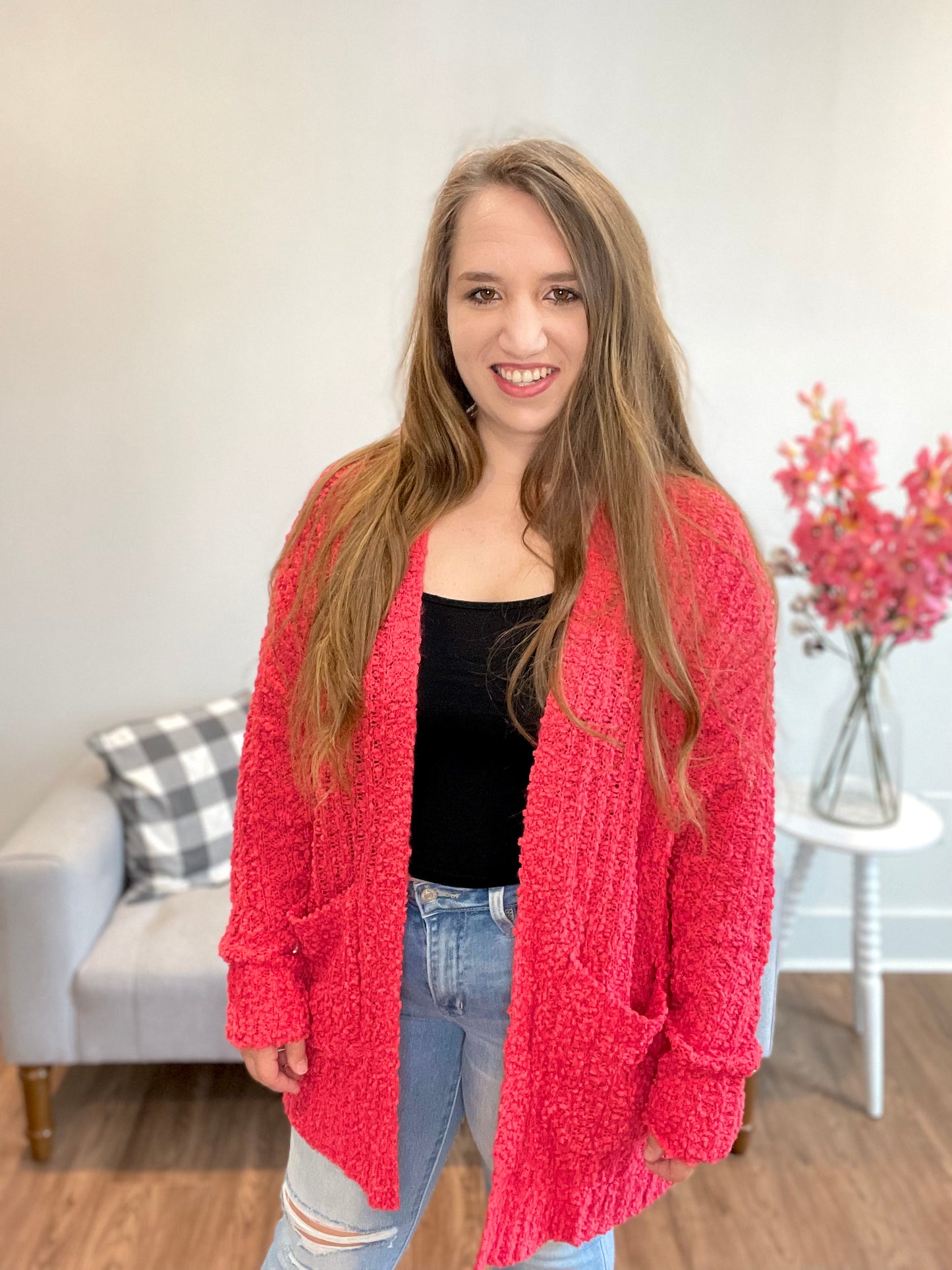 Fuchsia Popcorn sweater