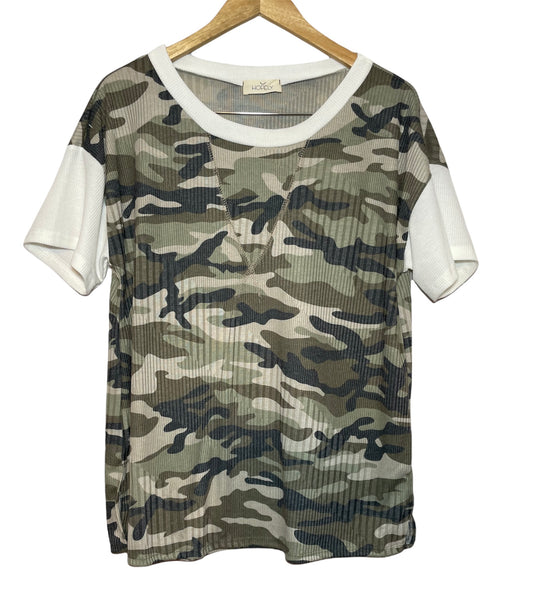 Mel Camo Top