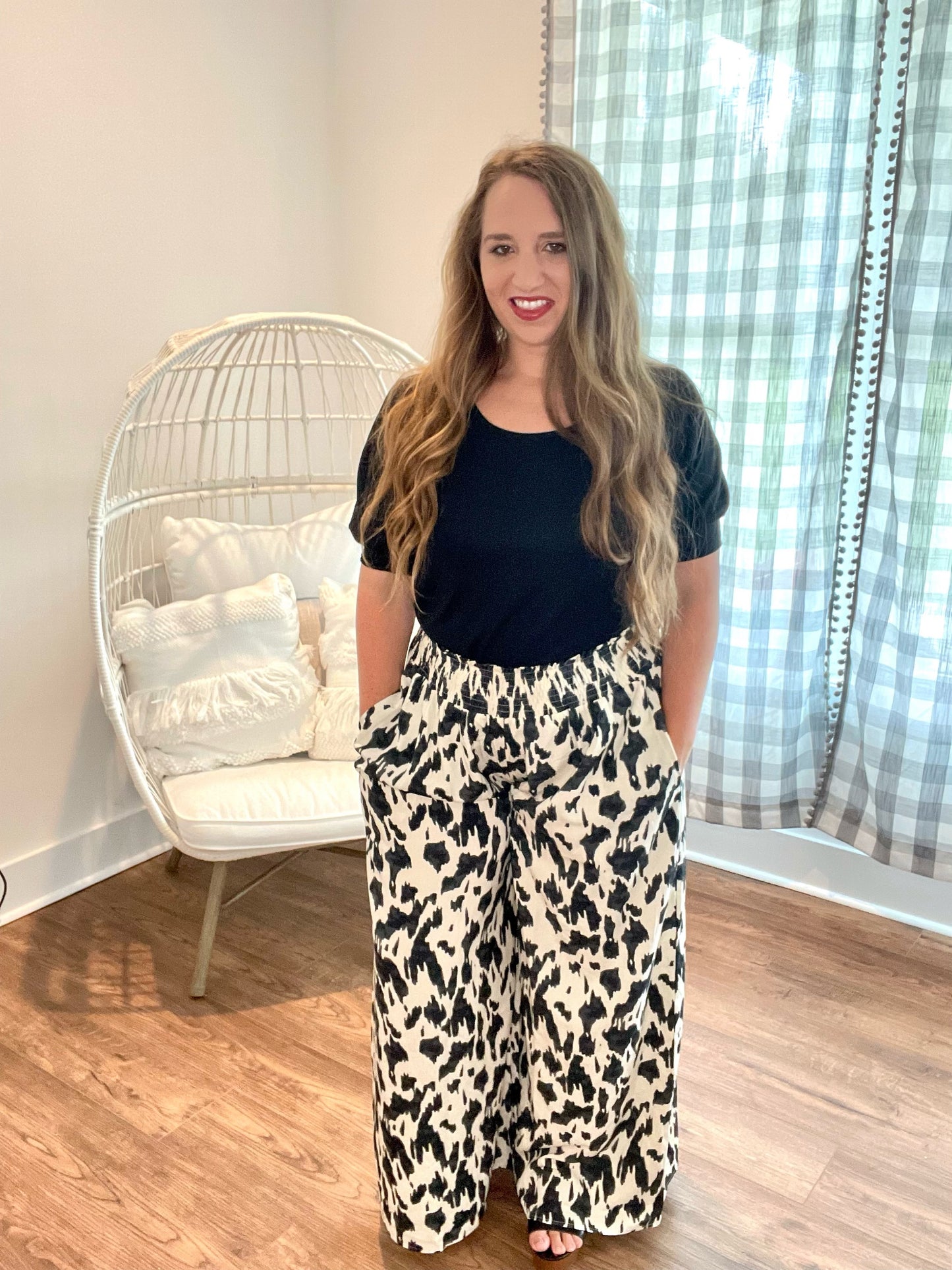 Leah Printed Wide Leg Pants