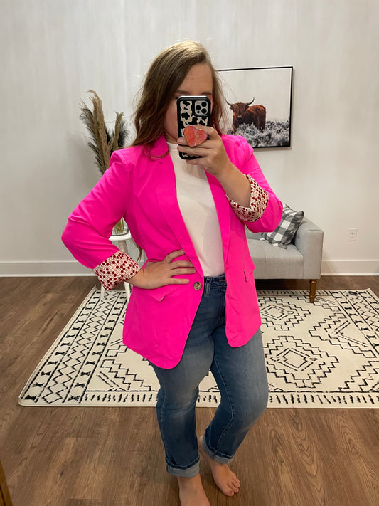 Christy Hot Pink Blazer