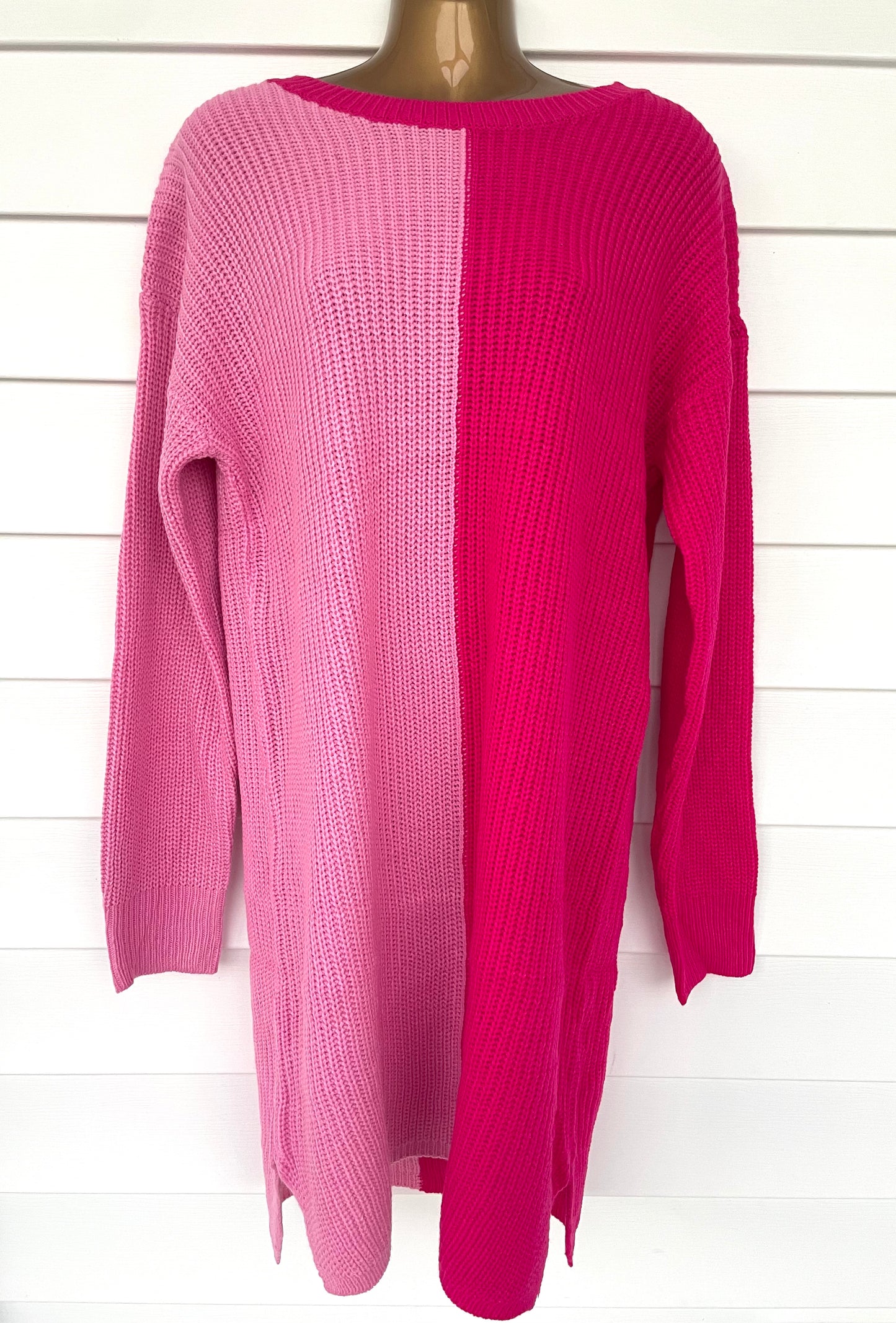 Shades of Pink Sweater Dress