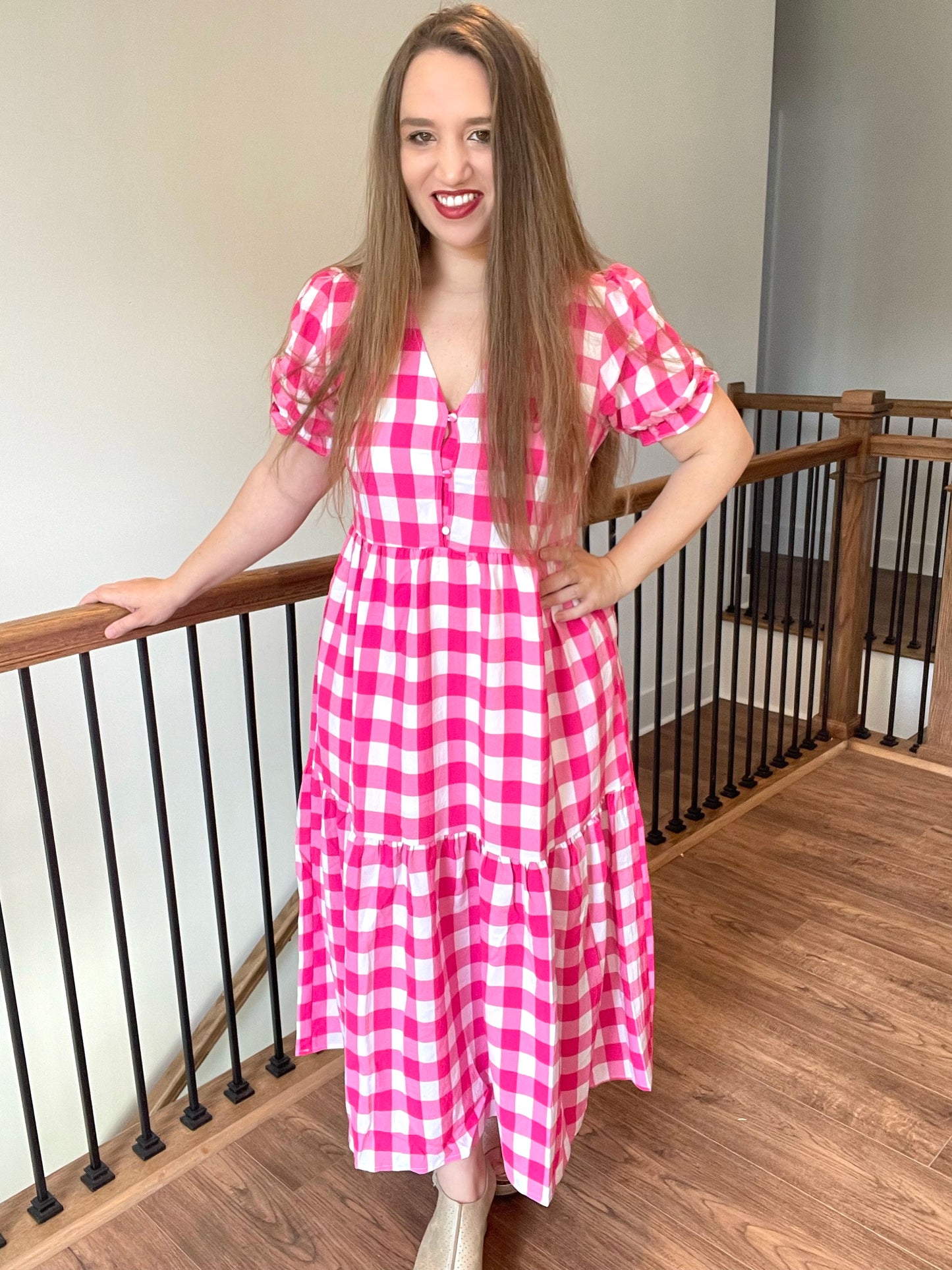 Elle Gingham Maxi Dress