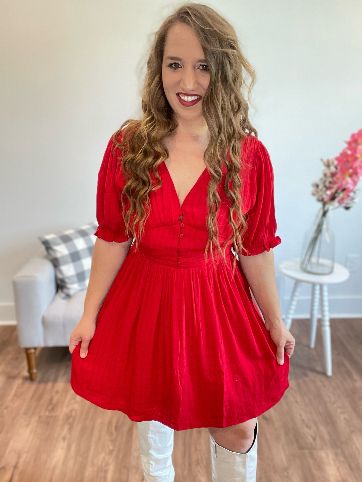 Red Babydoll Dress