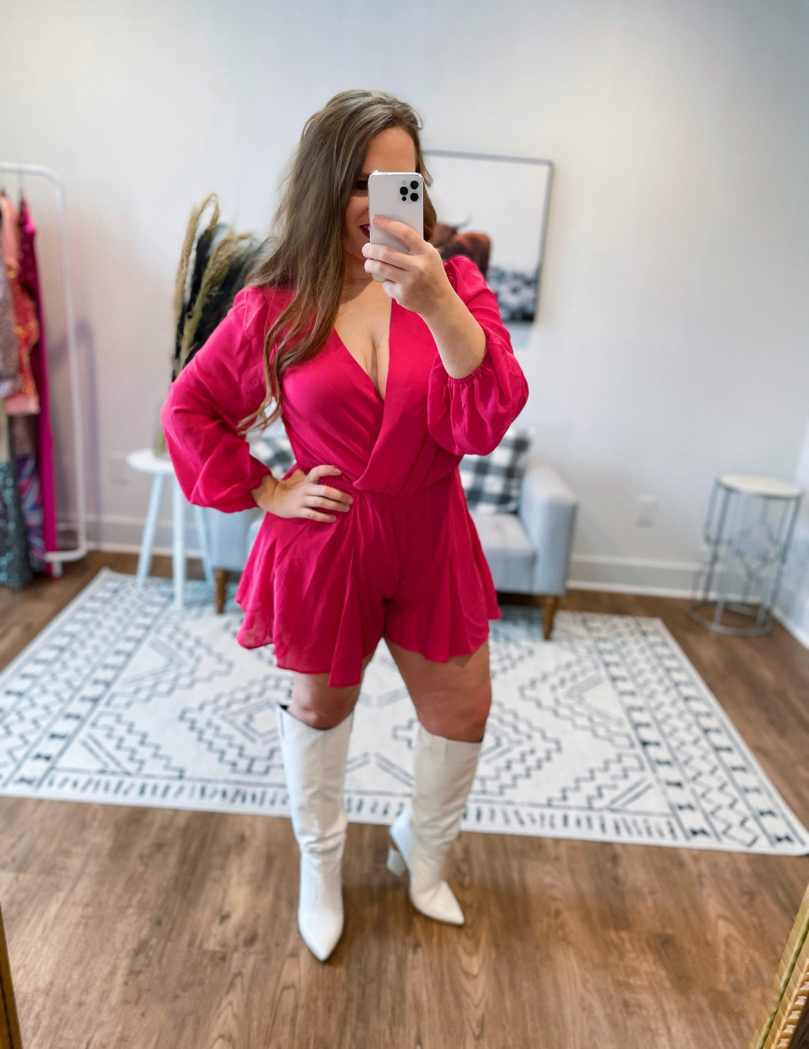 Taylor Fuchsia Romper