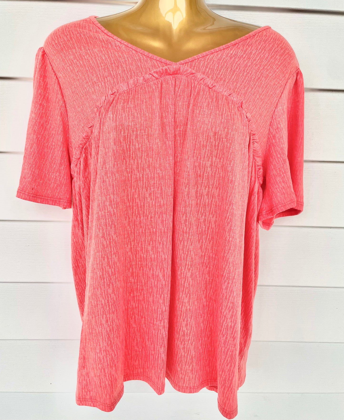 Coral Babydoll Top