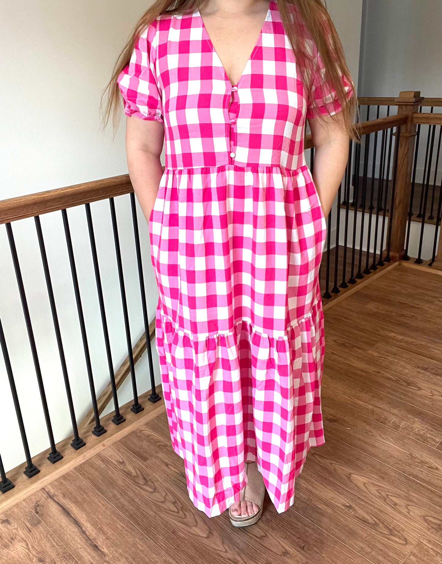 Elle Gingham Maxi Dress