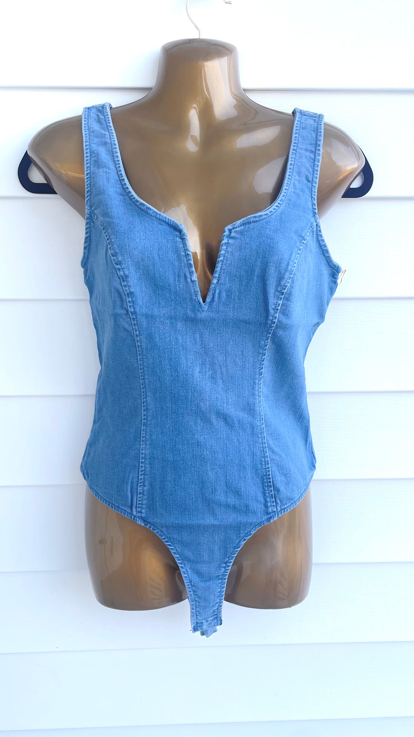 Jade Denim Bodysuit