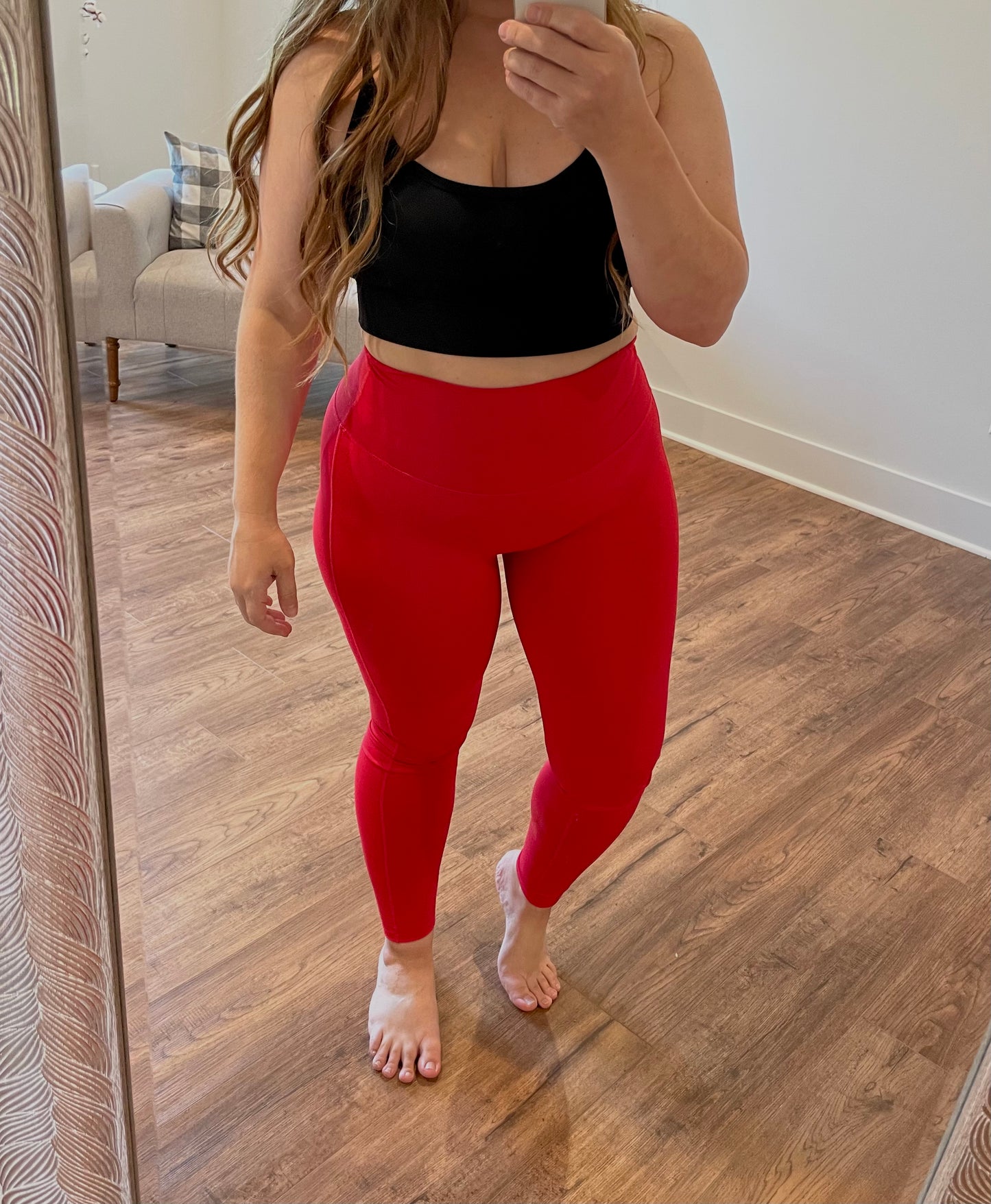 Ruby Red Athletic Leggings