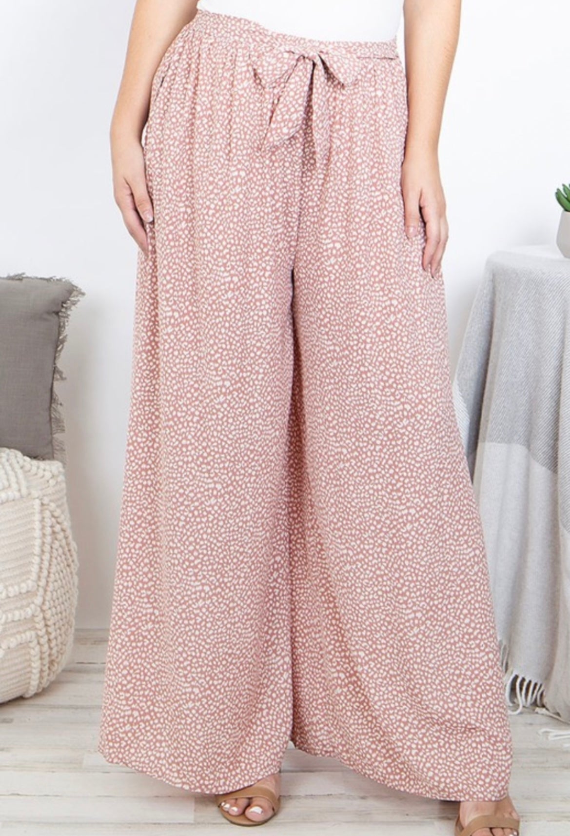 Mollie Mauve Side Slit Pants