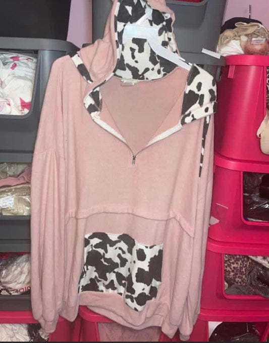 Lightweight Cowprint Hoodie