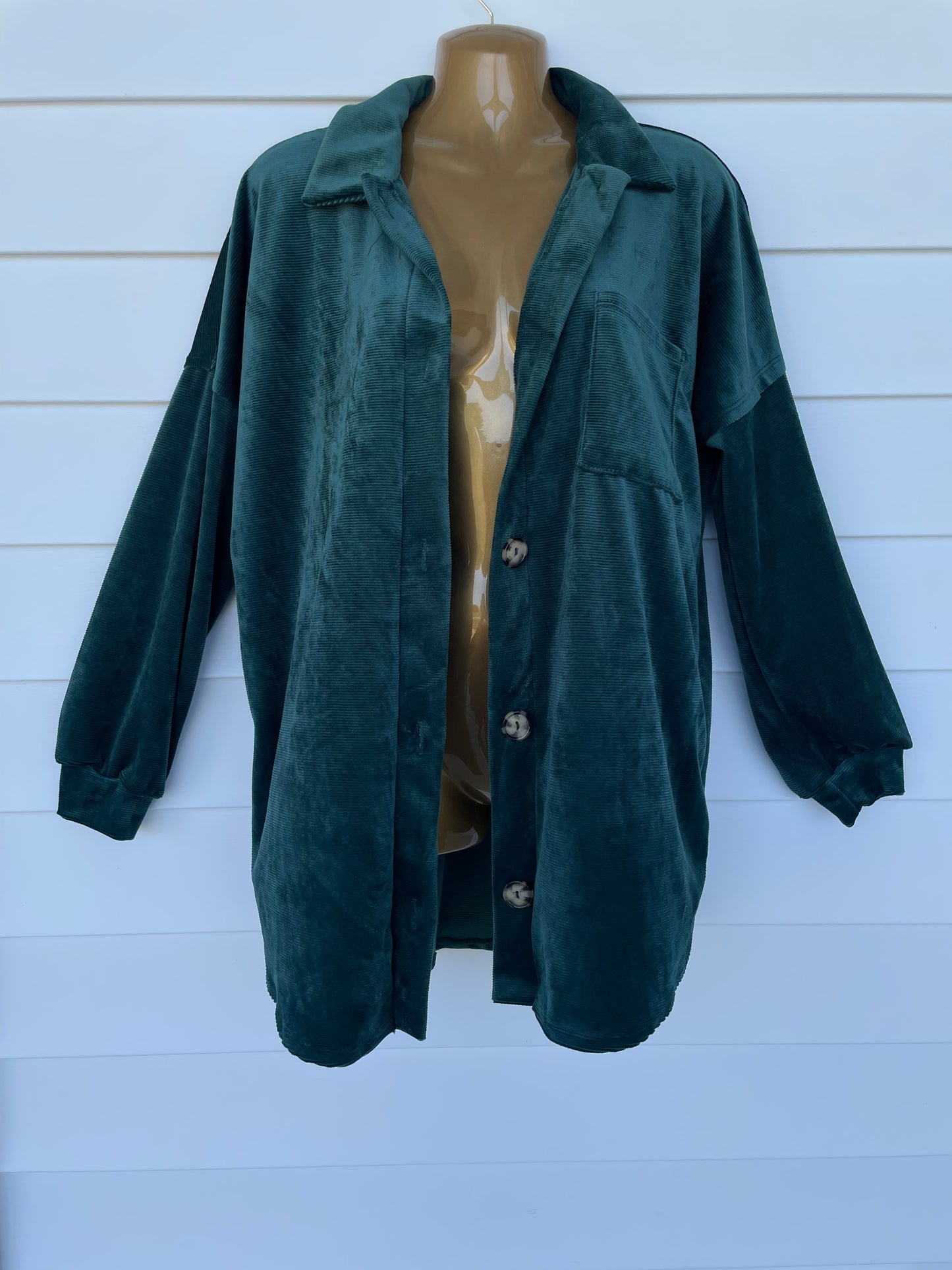 Hunter Green Button Up