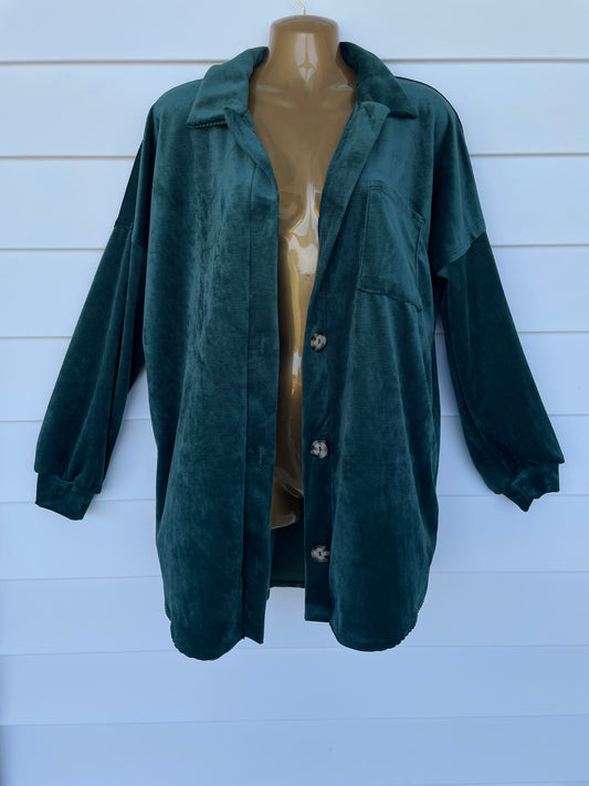 Hunter Green Button Up